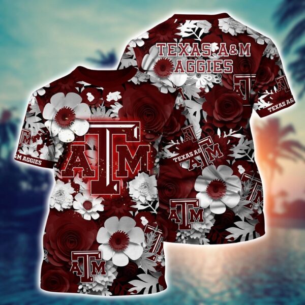 NCAA Texas A&ampM Aggies 3D T-Shirt Fashion Aura Chic For Sports Fans