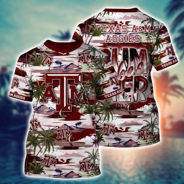 NCAA Texas A&ampM Aggies 3D T-Shirt Sporty Elegance Bliss