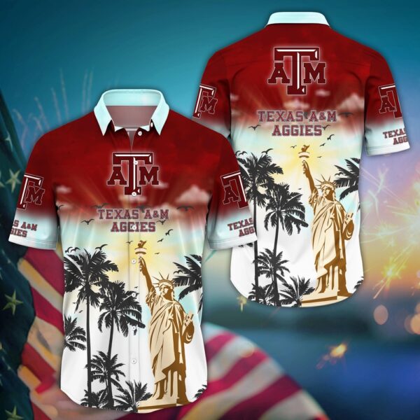 NCAA Texas A&ampM Aggies Hawaiian Shirt Palm Tree Passion For Sports Enthusiasts