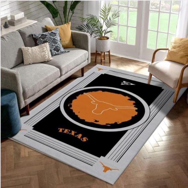 NCAA Texas Longhorns Team Logo Rug Room Carpet Custom Area Floor Home Decor