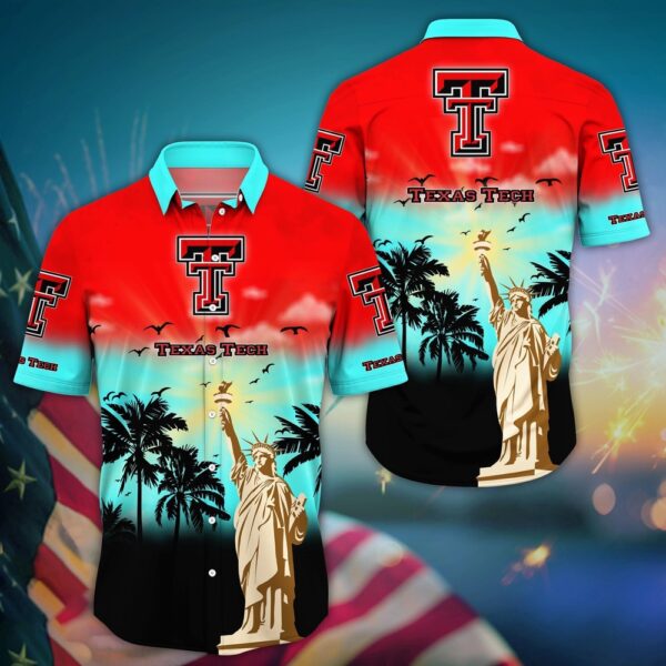 NCAA Texas Tech Red Raiders Hawaiian Shirt College Bloom Burst For Sports Enthusiasts