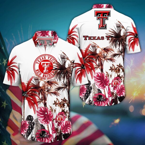 NCAA Texas Tech Red Raiders Hawaiian Shirt Wave The Colors For Fans