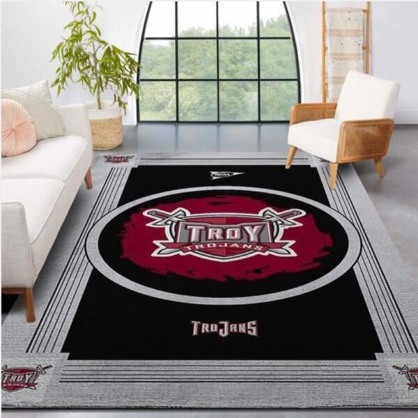 NCAA Troy Trojans Area Rug Bring The Excitement Of College Sports To Your Home