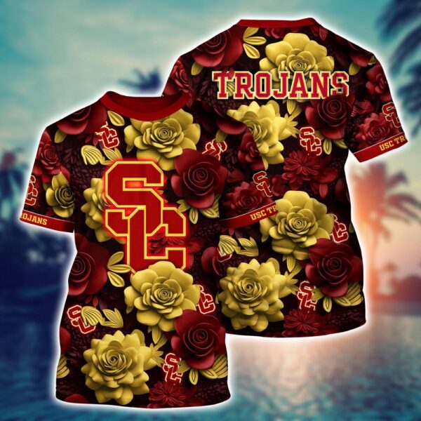 NCAA USC Trojans 3D T-Shirt Comfort Fusion Chic For Sports Fans