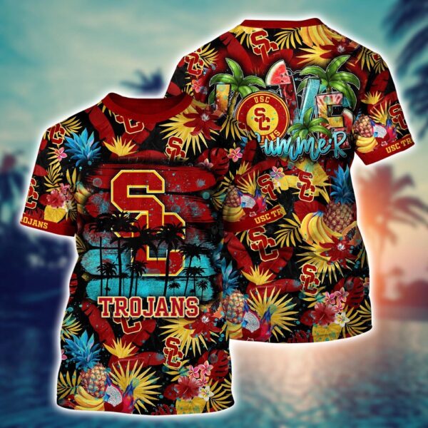 NCAA USC Trojans 3D T-Shirt Signature Tee Comfort