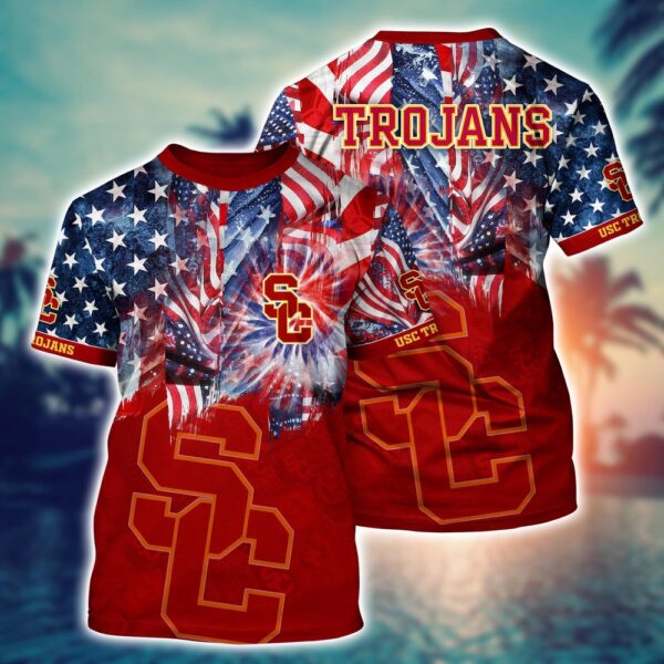 NCAA USC Trojans 3D T-Shirt Sleek Fashion Aura