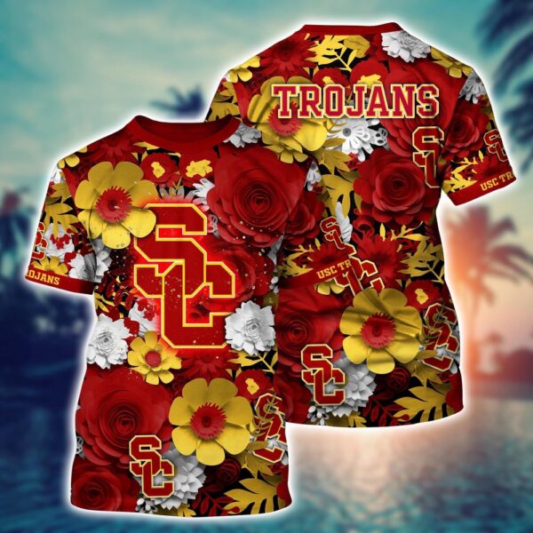 NCAA USC Trojans 3D T-Shirt Urban Elegance Threads For Sports Fans