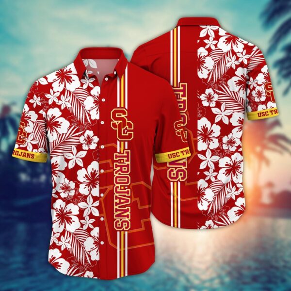 NCAA USC Trojans Hawaiian Shirt Blossom Parade For Big Fan