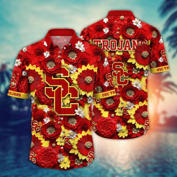 NCAA USC Trojans Hawaiian Shirt Trendy Aloha For Big Fan