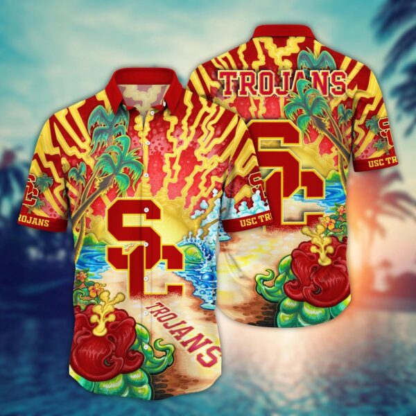 NCAA USC Trojans Hawaiian Shirt Tropical Elegance For Big Fan