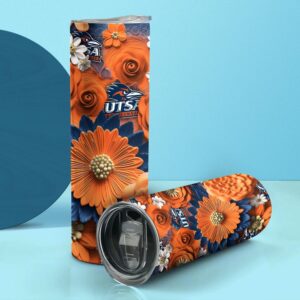 NCAA UTSA Roadrunners Skinny Tumbler Beverage Blissful Moments 2