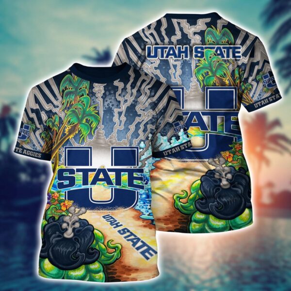 NCAA Utah State Aggies 3D T-Shirt Champion Style Vibes