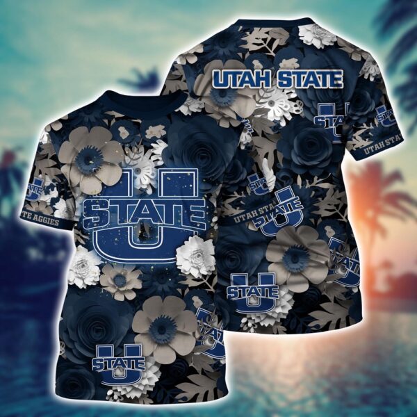 NCAA Utah State Aggies 3D T-Shirt Glamorous Tee Layers For Sports Fans