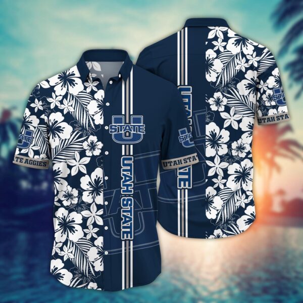 NCAA Utah State Aggies Hawaiian Shirt Floral Bliss For Big Fan