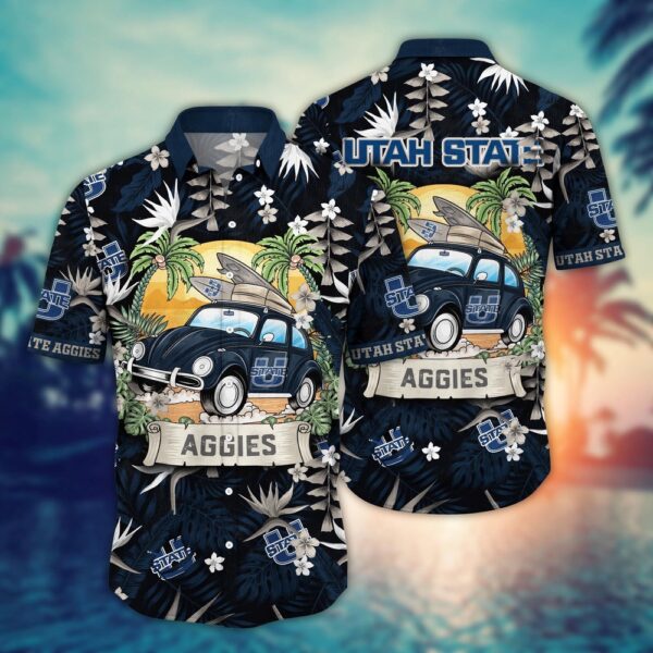 NCAA Utah State Aggies Hawaiian Shirt Island Glamour For Big Fan