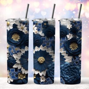 NCAA Utah State Aggies Skinny Tumbler Beverage Blissful Moments 1