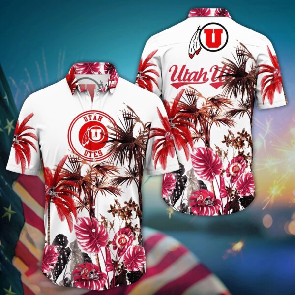 NCAA Utah Utes Hawaiian Shirt Floral Frenzy For Fans