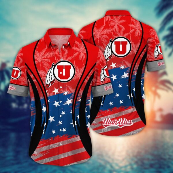 NCAA Utah Utes Hawaiian Shirt Stadium Style For Sports Enthusiasts