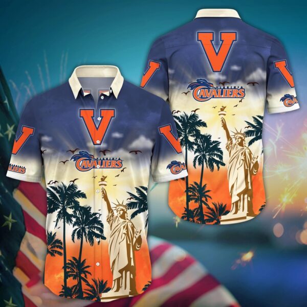 NCAA Virginia Cavaliers Hawaiian Shirt College Bloom Burst For Sports Enthusiasts