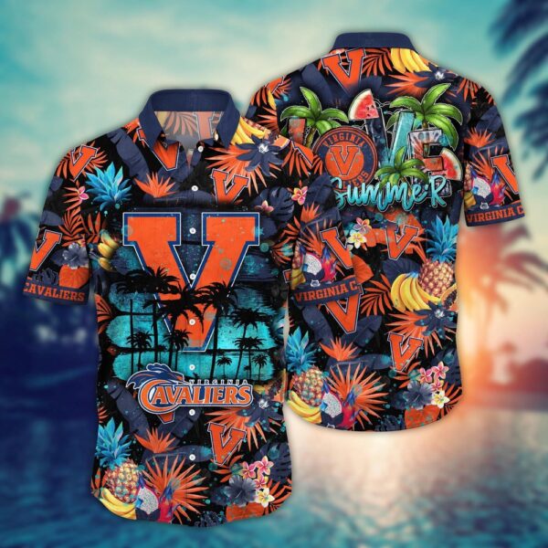 NCAA Virginia Cavaliers Hawaiian Shirt Pineapple Pattern For Big Fan