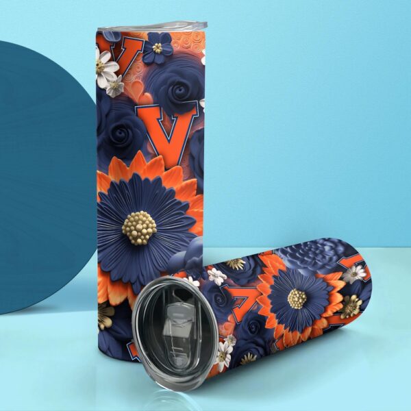 NCAA Virginia Cavaliers Skinny Tumbler Beverage Blissful Moments