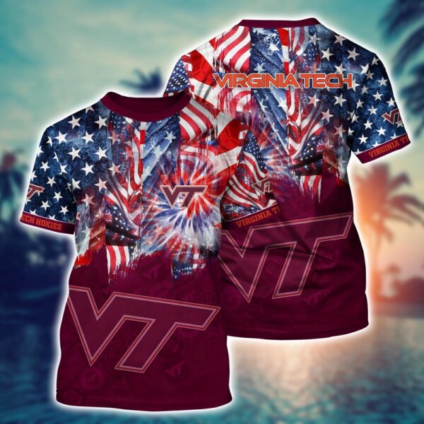 NCAA Virginia Tech Hokies 3D T-Shirt Sleek Fashion Aura