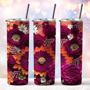 NCAA Virginia Tech Hokies Skinny Tumbler Elegant Sips Of Victory 1