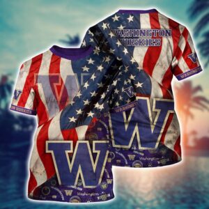 NCAA Washington Huskies 3D T-Shirt…