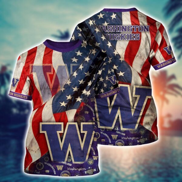 NCAA Washington Huskies 3D T-Shirt Champion Streetwear Chic