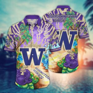 NCAA Washington Huskies Hawaiian Shirt…