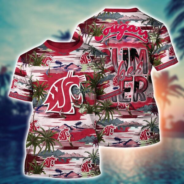 NCAA Washington State Cougars 3D T-Shirt Signature Comfort Style