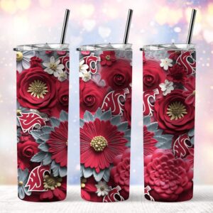 NCAA Washington State Cougars Skinny Tumbler Elegant Sips Of Victory 1