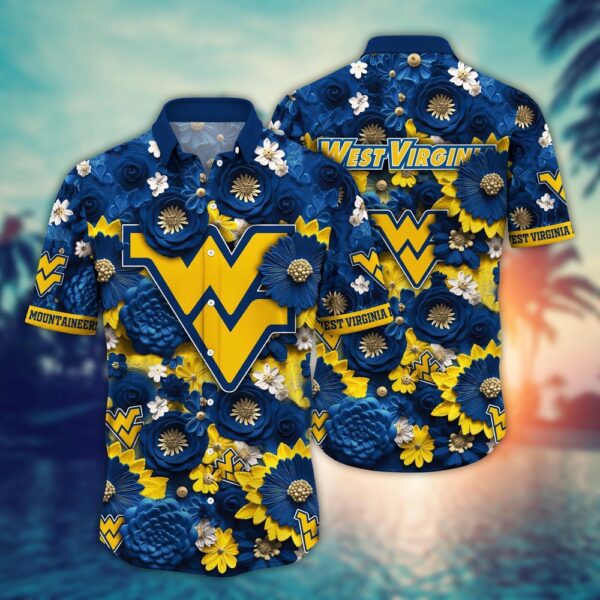 NCAA West Virginia Mountaineers Hawaiian Shirt Rinkside Radiance For Big Fan