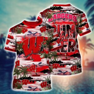 NCAA Wisconsin Badgers 3D T-Shirt…