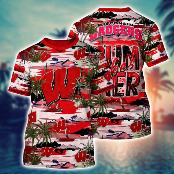 NCAA Wisconsin Badgers 3D T-Shirt Signature Comfort Style