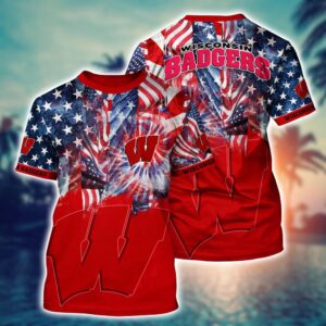 NCAA Wisconsin Badgers 3D T-Shirt…