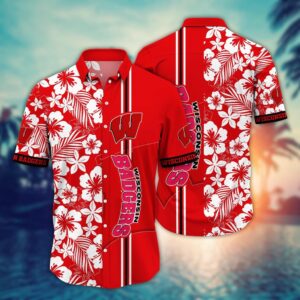 NCAA Wisconsin Badgers Hawaiian Shirt…