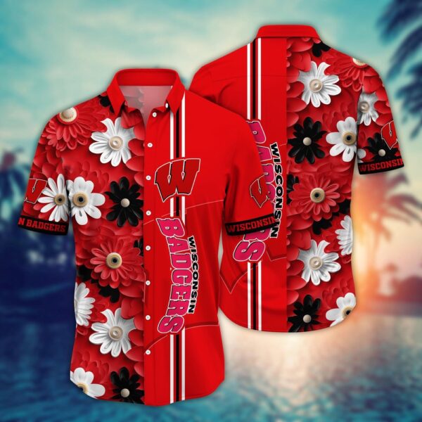 NCAA Wisconsin Badgers Hawaiian Shirt Championing Aloha For Big Fan