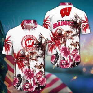 NCAA Wisconsin Badgers Hawaiian Shirt…