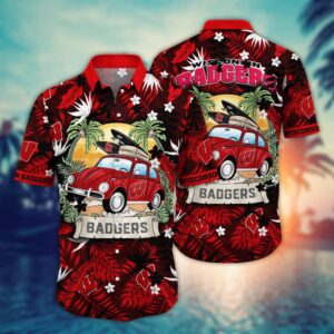 NCAA Wisconsin Badgers Hawaiian Shirt…