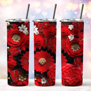 NCAA Wisconsin Badgers Skinny Tumbler Elegant Sips Of Victory 1