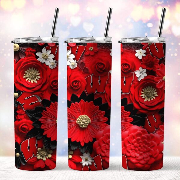 NCAA Wisconsin Badgers Skinny Tumbler Elegant Sips Of Victory