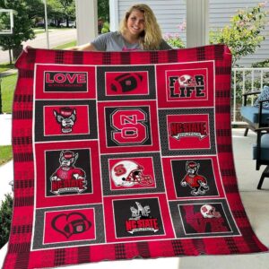 Nc State Wolfpack Quilt Blanket Varsity Essence Comfort 1