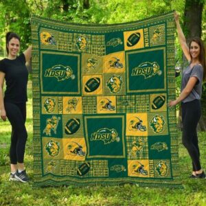 North Dakota State Bison Quilt Blanket Champion Spirit Snuggle 1