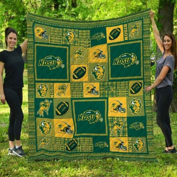 North Dakota State Bison Quilt Blanket Champion Spirit Snuggle