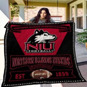 Northern Illinois Hukies Quilt Blanket Stylish College Essence 1