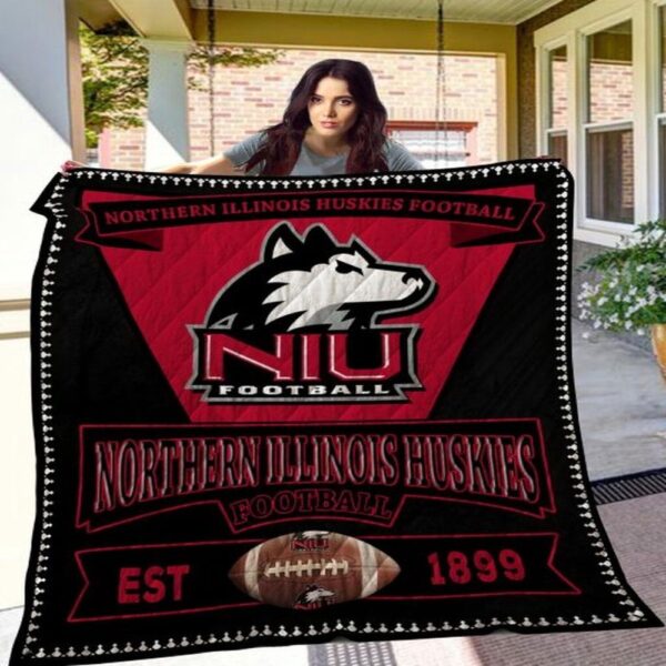 Northern Illinois Hukies Quilt Blanket Stylish College Essence