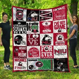 Northern Illinois Hukies Quilt Blanket Team Spirit Comfort 1