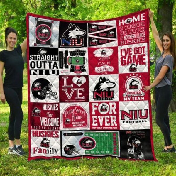 Northern Illinois Hukies Quilt Blanket Team Spirit Comfort