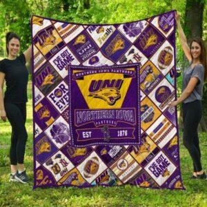 Northern Iowa Panthers Quilt Blanket Game Day Warmth 1